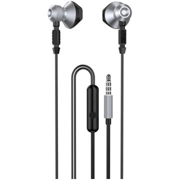 Metāla vadu austiņas 3,5 mm mini Jack Grey
