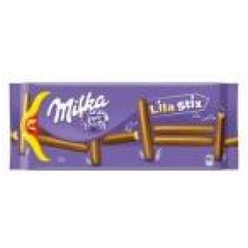 Cepumi ar šokolādi Milka Lila Sticks, 112g