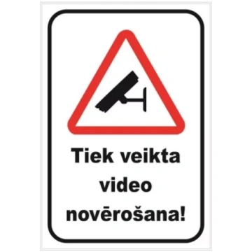 Uzlīme ""Video novērošana"" 13x10cm