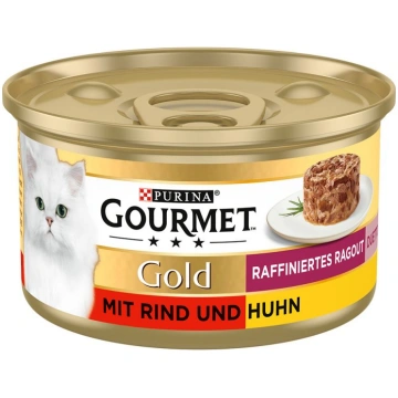 GOURMET GOLD DUO kaķu konservi Liellops, vista 85g
