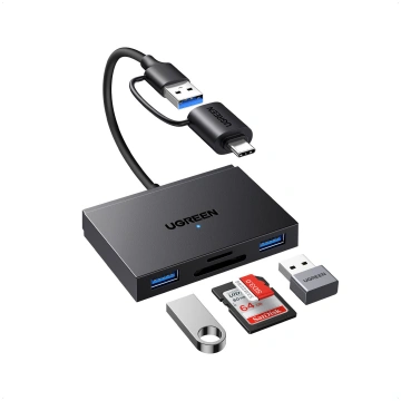 Karšu lasītājs SD, microSD USB 3.0/USB-C OTG ar 2x