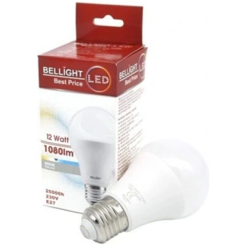 E27 A60 LED spuldze 12W 1080lm 4000K (Bellight)