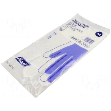Protective gloves | Size: M | transparent | HDPE |