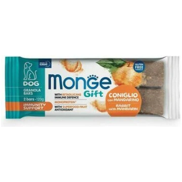 MONGE GIFT Dog GRANOLA BARS Immunity support Rabbi