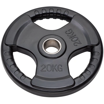 Disco in ghisa olimpionico gommato tri-grip linea 