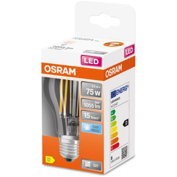 Spuldze Osram LED, E27, auksti balta krās., E27, 7