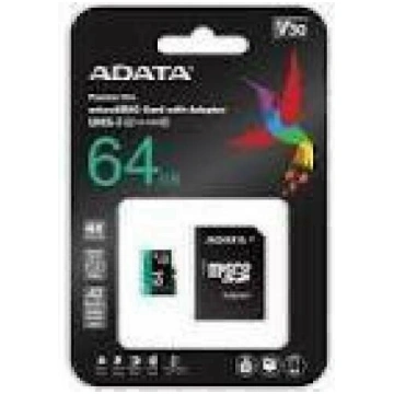 ADATA 64GB Micro SDXC UHS-I U3 V30S A2 + Adapter A