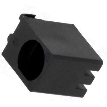LED housing; 5mm; polyamide; angular; black; UL94V