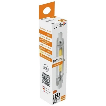 Avide LED spuldze 5W R7S 78mm 4000K 500lm