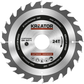 Zāģa ripa kokam 185x30x2.2mm, 24 zobi Kreator arma
