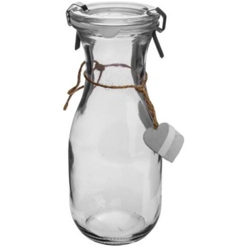 480ml universāla dekoratīva stikla pudele ar skrūv