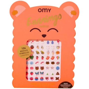Uzlīmējamu auskaru komplekts Kawaii, Omy