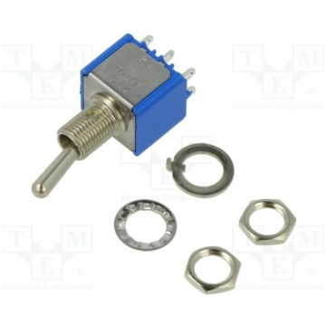 Switch: toggle; Pos: 2; DPDT; ON-ON; 3A/250VAC; 4A