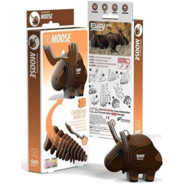 3D puzle Moose, 19.1 cm x 8.1 cm, 24 gab., brūna k