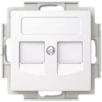 FOT5020-916 Modulārā kontaktligzda 2xRJ45, Balta, 