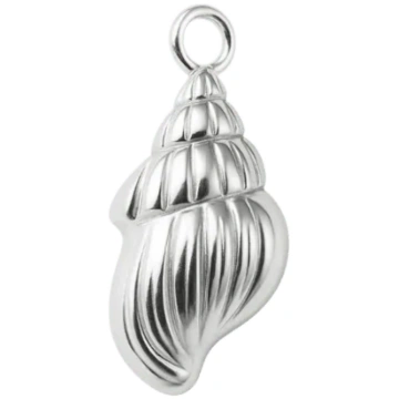 Silver Conch Shell Charm Luisa Luxe