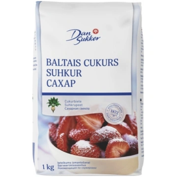 Cukurs fasēts, baltais 1kg