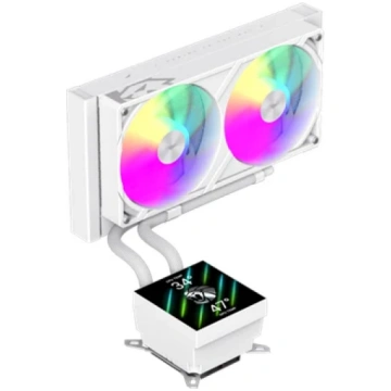 Gamemax CPU Liquid Cooler GLACIER 240 LCD WH White