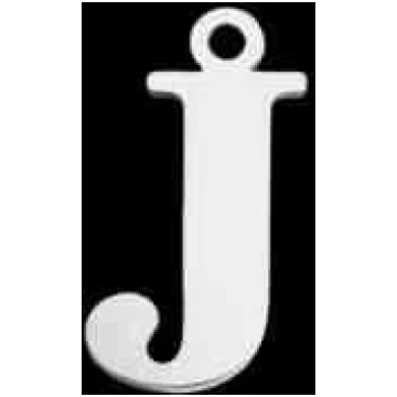 Permanent Bracelet Letter Charm - Silver / J