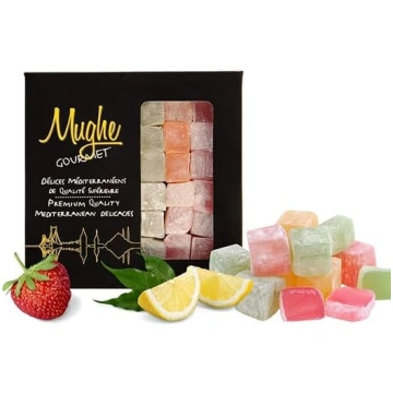 Mughe Gourmet turku konfektes, eleganta dāvanu kas
