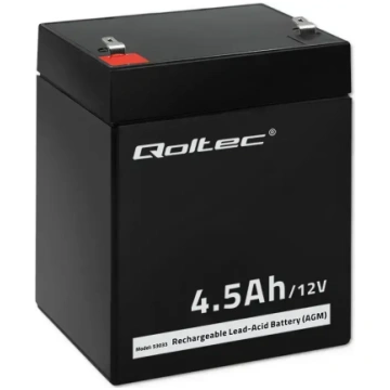 Qoltec AGM akumulators | 12V | 4.5Ah | Bezapkopes 