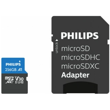 Philips MicroSDXC Card 256GB Class 10 UHS-I U3 inc