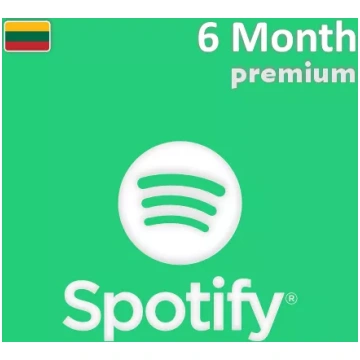 Spotify Premium dāvanu karte 6 mēnešiem (Lietuva)