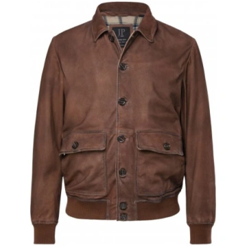 JP1880 Finest Goat Suede Leather Blouson Tobacco B