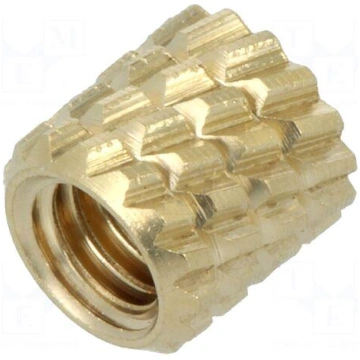 Threaded insert | brass | without coating | M4 | L