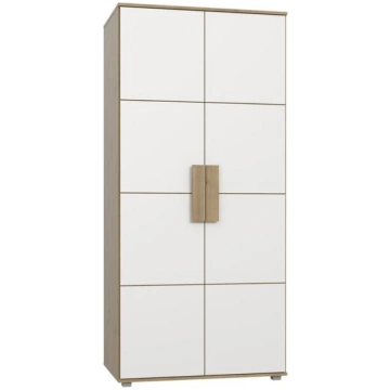 Skapis Forte Arkina 2D, ozola krāsas/balts