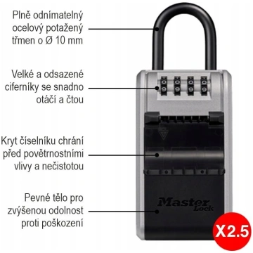MASTER LOCK Key case with combination lock and rem