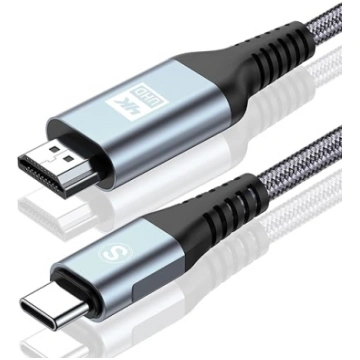 4K USB C uz HDMI kabelis 5 m, USB Type C uz HDMI k