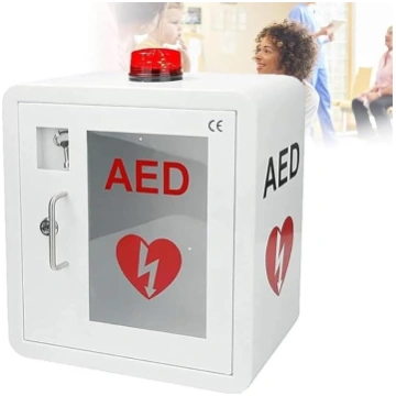 AED defibrilatora sienas glabāšanas kaste ar fiksa