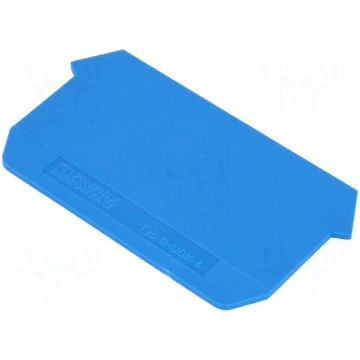 End piece | blue | UDK4 connectors | Width: 1.5mm