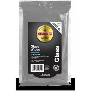 SIMONIZ stikla tīrāmās salvetes BIO, 20 gab