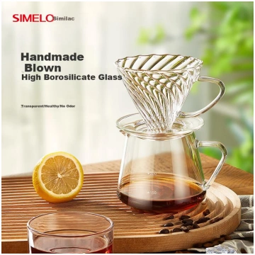 SIMELO Pour-Over Coffee Dripper, Coffee Pot, Glass