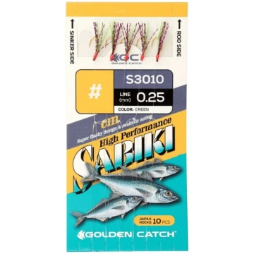 Jūras sistēma Golden Catch Aji Sabiki S3010 #6 zaļ