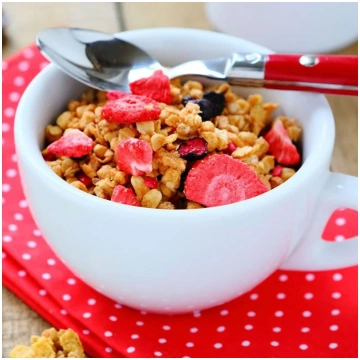 Cereais de frutos vermelhos ricos em proteínas BAR