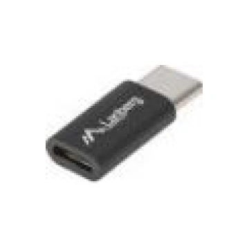 Adapter USB CM - micro USB BF 2.0 black ( AD UC UM