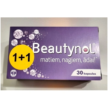 Beautynol komplekts, 30 kapsulas 1+1 Matiem, nagie