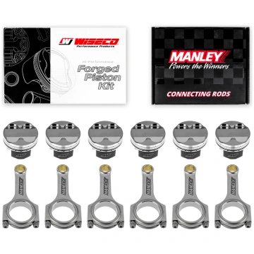 Forged pistons Wiseco + rods Manley for Toyota Sup