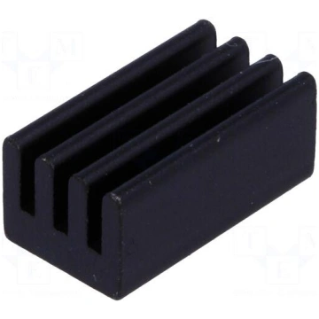 Heatsink: extruded | black | L: 12.7mm | W: 6.35mm