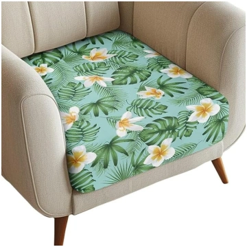 Biyejit Sofa Seat Cushion Cover, Tropical Flowers,
