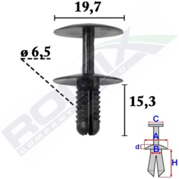 Riteņu arkas tapa ROMIX C70610