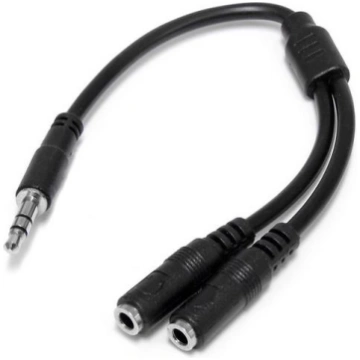 StarTech.com Slim Stereo Splitter Cable - 3.5mm Ma