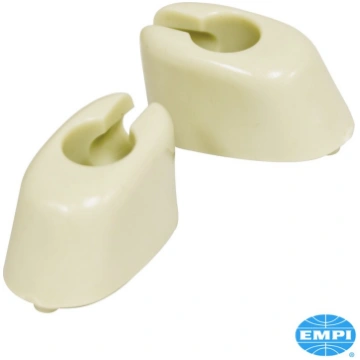 Sun visor clip set, ivory, 2 pieces, bulk VW