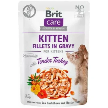 Mitrs kaķēnu barības Brit Fillets in Gravy — Maiga