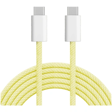 60W USB Type C - USB Type C kabelis 1.5 m dzeltens