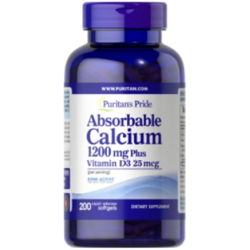 Absorbable Calcium 1200 mg Plus Vitamin D3 25 mcg 
