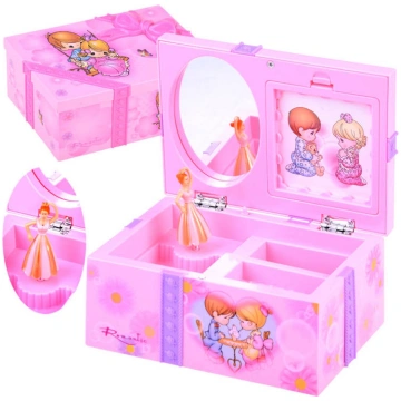 Pink jewelry box MUSIC BOX A little girl"s TREASUR